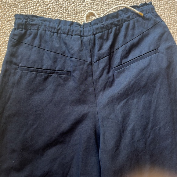 G. Label Goop wide leg linen pants Size 4 Navy Blue NWOT - Picture 9 of 14